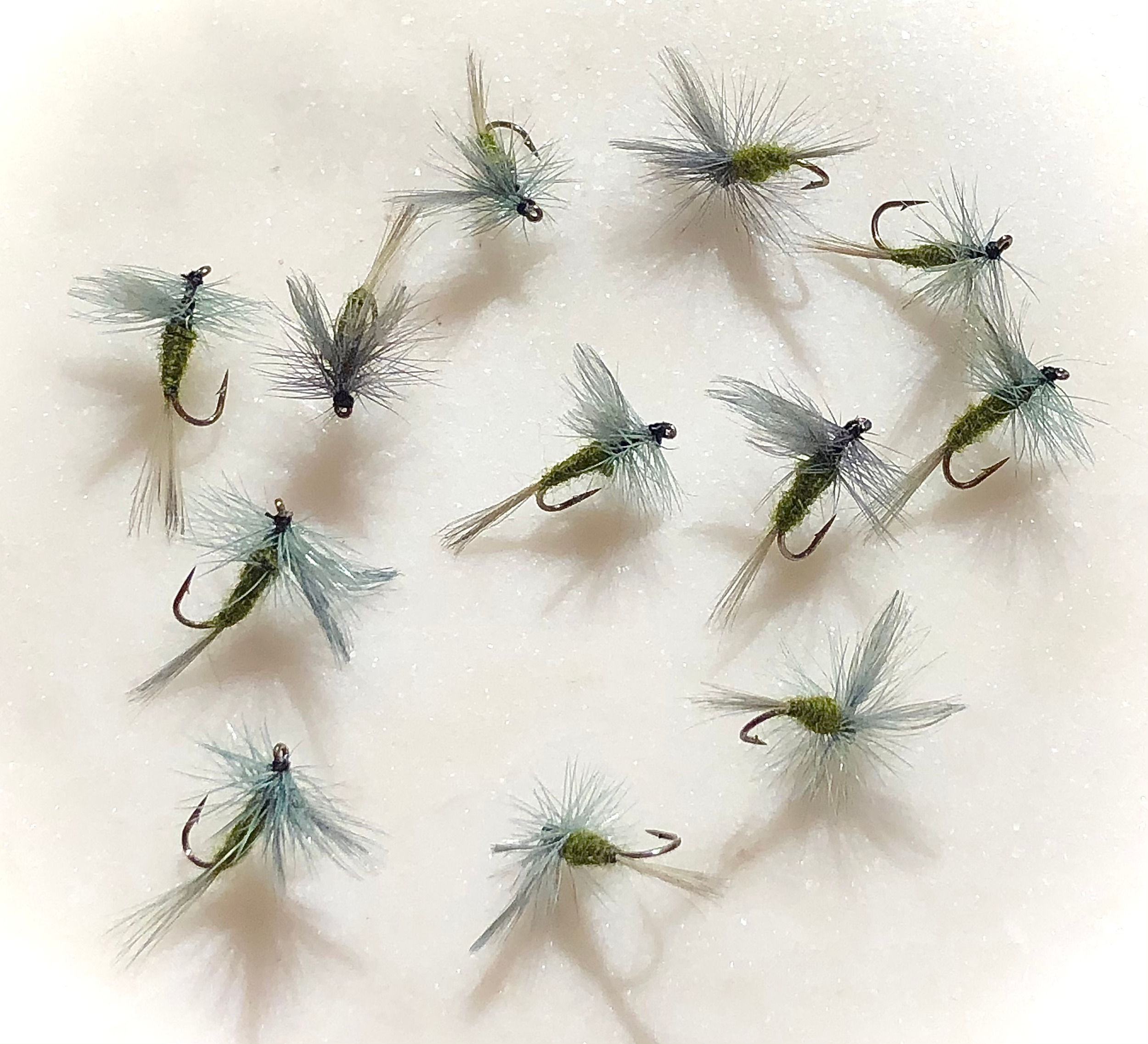 12 Flies Blue Winged Olive Dry Fly Mustad Signature Fly Fishing
